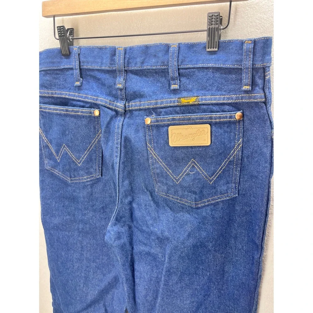Wrangler Cowboy Cut Jeans Mens 32x36 Blue Excellent Slim Fit Straight Leg 3474